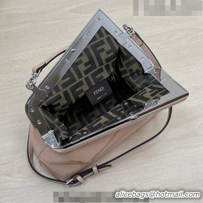 Well Crafted Fendi First Small Bag in Patent Leather 2217 Nude 2023