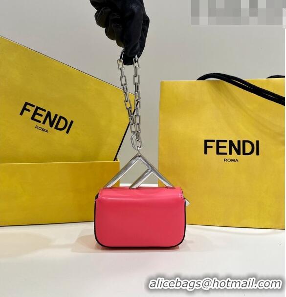 Super Quality Fendi First Sight Nano Bag Charm in  Glossy Leather 8609S Dark Pink 2023