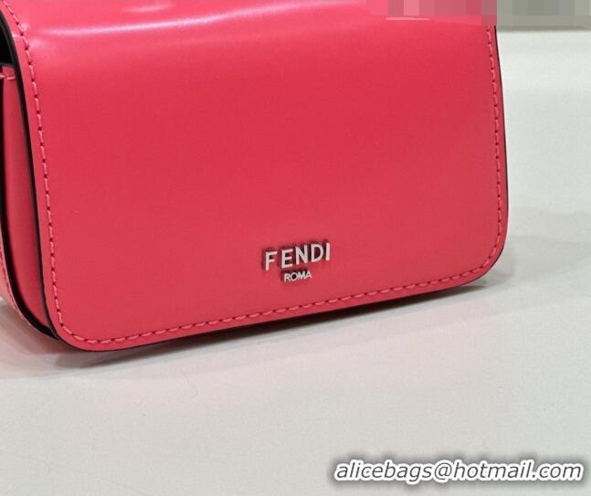 Super Quality Fendi First Sight Nano Bag Charm in  Glossy Leather 8609S Dark Pink 2023