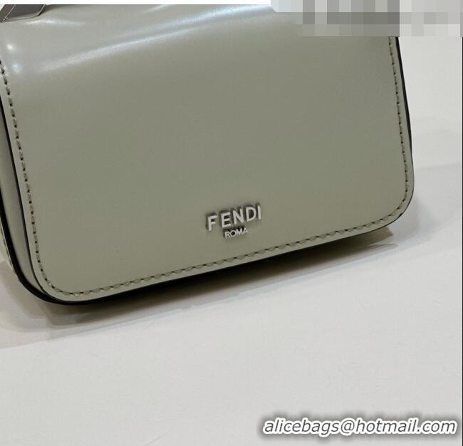 Top Quality Fendi First Sight Nano Bag Charm in Glossy Leather 8609S Pale Green 2023