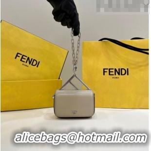 High Quality Fendi First Sight Nano Bag Charm in Glossy Leather 8609S Beige 2023