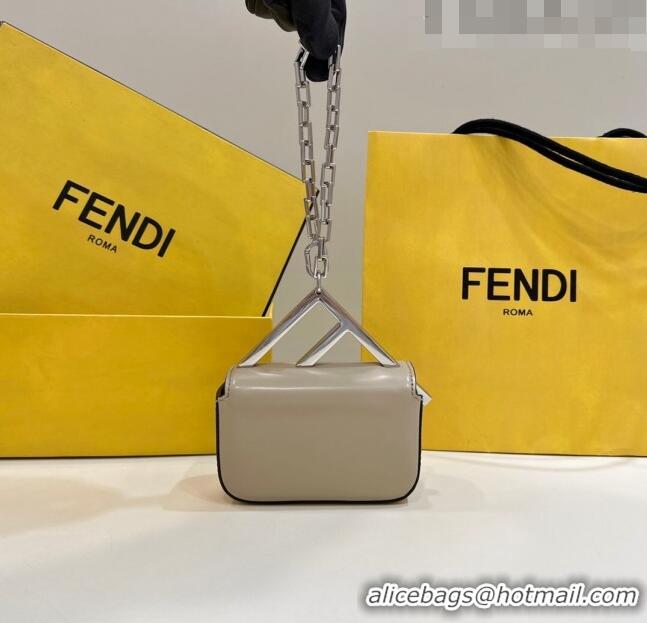 High Quality Fendi First Sight Nano Bag Charm in Glossy Leather 8609S Beige 2023