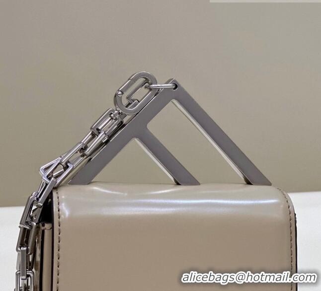 High Quality Fendi First Sight Nano Bag Charm in Glossy Leather 8609S Beige 2023