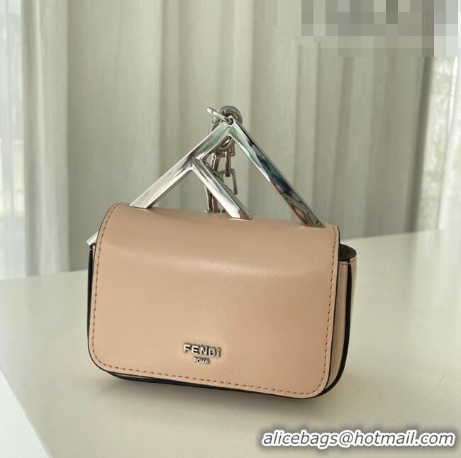 Reasonable Price Fendi First Sight Nano Bag Charm in Glossy Leather 8609S Nude 2023