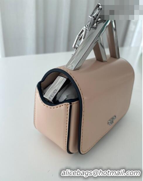 Reasonable Price Fendi First Sight Nano Bag Charm in Glossy Leather 8609S Nude 2023