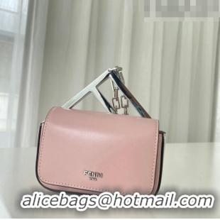 Good Taste Fendi First Sight Nano Bag Charm in Glossy Leather 8609S Light Pink 2023