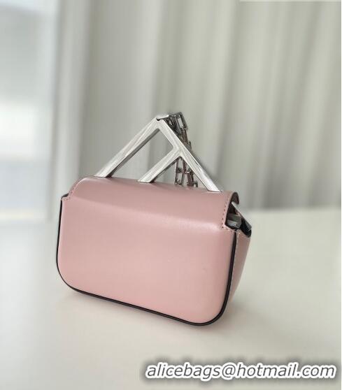 Good Taste Fendi First Sight Nano Bag Charm in Glossy Leather 8609S Light Pink 2023