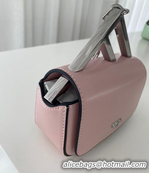 Good Taste Fendi First Sight Nano Bag Charm in Glossy Leather 8609S Light Pink 2023