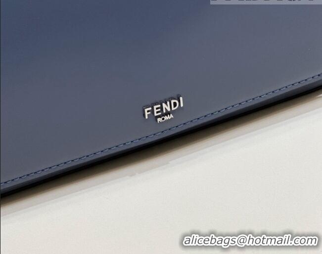 Popular Style Fendi First Sight Small Bag Charm in Glossy Leather 072M75 Blue 2023