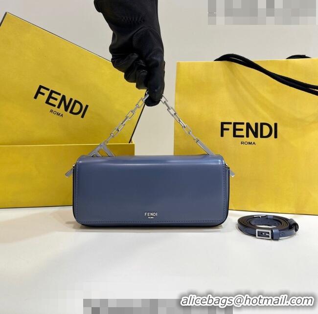 Popular Style Fendi First Sight Small Bag Charm in Glossy Leather 072M75 Blue 2023