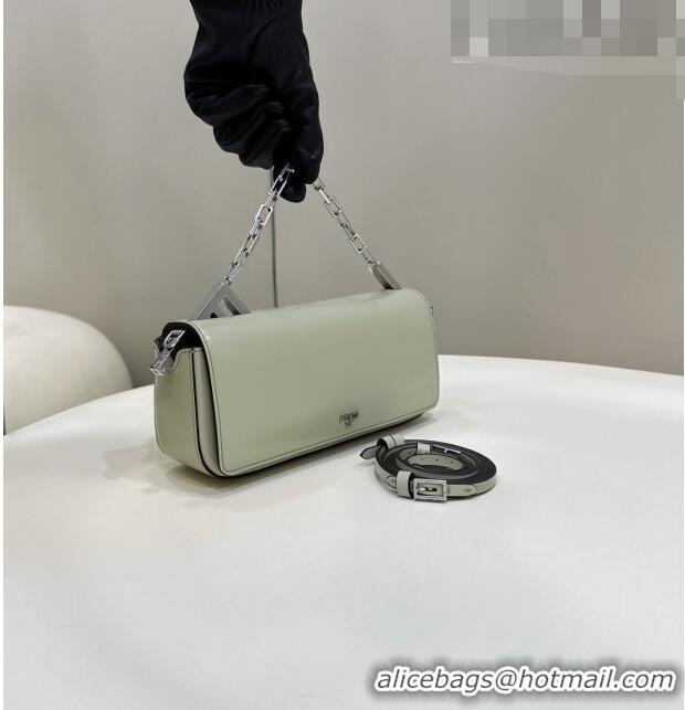 Well Crafted Fendi First Sight Small Bag Charm in Glossy Leather 072M75 Pale Green 2023