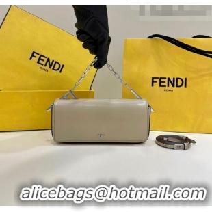 Luxurious Fendi First Sight Small Bag Charm in Glossy Leather 072M75 Beige 2023