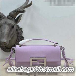 Buy Fashionable Fendi Baguette Bag Phone in Satin 9031 Light Purple 2023