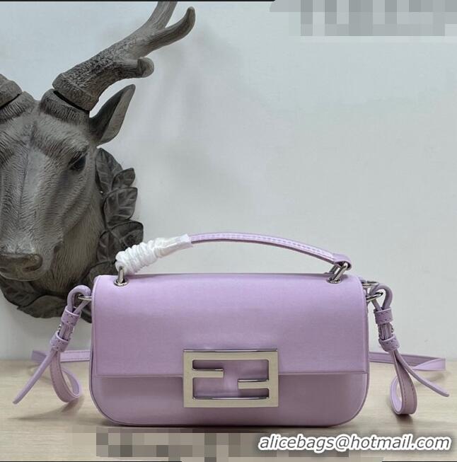 Buy Fashionable Fendi Baguette Bag Phone in Satin 9031 Light Purple 2023