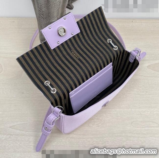 Buy Fashionable Fendi Baguette Bag Phone in Satin 9031 Light Purple 2023