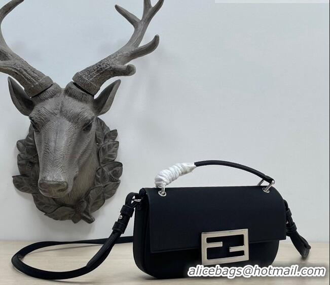 Best Quality Fendi Baguette Bag Phone in Satin 9031 Black 2023