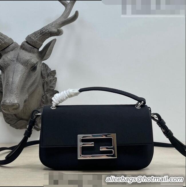 Best Quality Fendi Baguette Bag Phone in Satin 9031 Black 2023