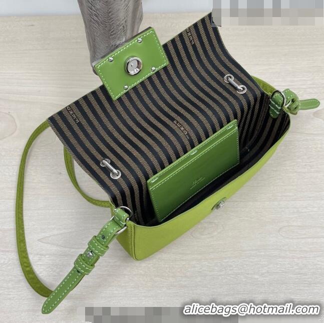 Luxury Discount Fendi Baguette Bag Phone in Satin 9031 Green 2023