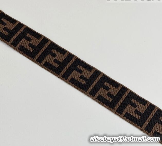 Famous Brand Fendi Strap You FF Fabric Shoulder Strap 895 Brown/Black 2023