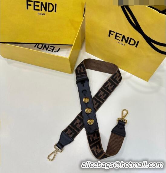 Famous Brand Fendi Strap You FF Fabric Shoulder Strap 895 Brown/Black 2023