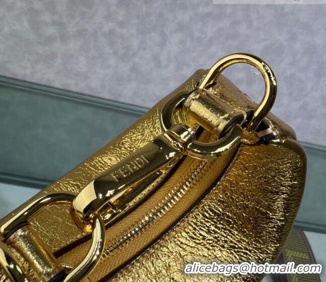 Good Taste Fendi Nano Fendigraphy Leather Hobo Bag Charm F3104 Gold 2023