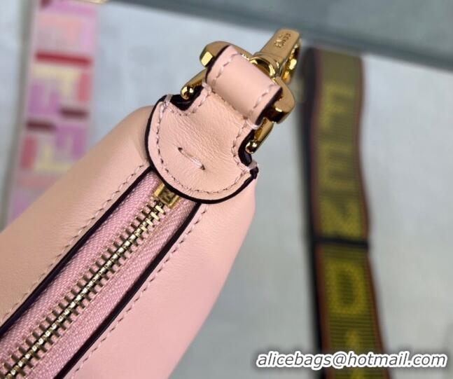 Super Quality Fendi Nano Fendigraphy Leather Hobo Bag Charm F3104 Light Pink 2023