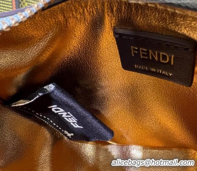 Buy Fashionable Fendi Nano Fendigraphy Leather Hobo Bag Charm F3104 Blue 2023