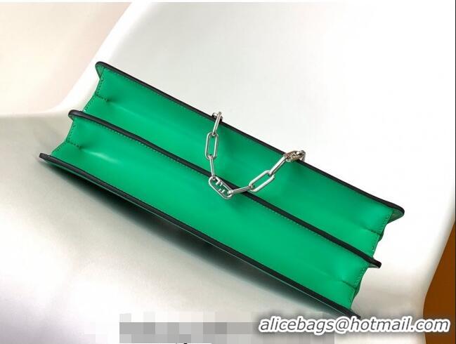 Lower Price Fendi Peekaboo Cut Medium Bag in Glossy Leather F3111 Green 2023