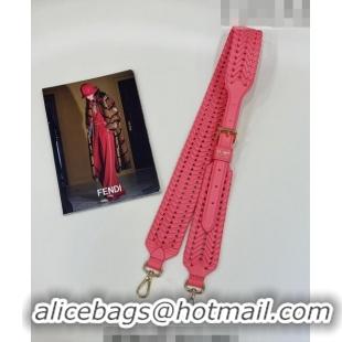 Luxury Cheap Fendi Strap You Shoulder Strap in Braided Leather 9001 Pink 2023