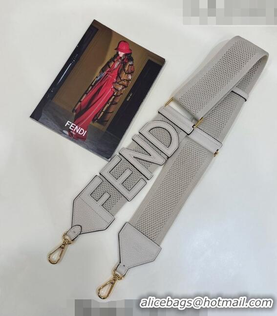 Buy Fashionable Fendi Strap You Ribbon Shoulder Strap 915 Grey 2023