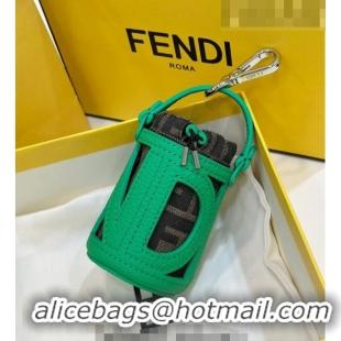 Popular Style Fendi Bucket bag Charm in Leather and FF Fabric 6803 Green 2023