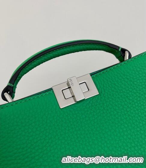 Hot Sell Fendi Peekaboo ISeeU XCross Bag in Grained Leather F6120 Green 2023