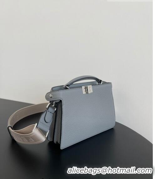 Good Taste Fendi Peekaboo ISeeU XCross Bag in Grained Leather F6120 Grey 2023