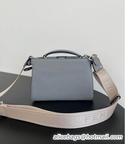 Good Taste Fendi Peekaboo ISeeU XCross Bag in Grained Leather F6120 Grey 2023