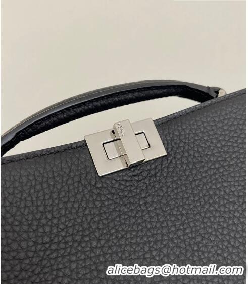 Super Quality Fendi Peekaboo ISeeU XCross Bag in Grained Leather F6120 Black 2023