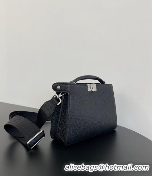 Super Quality Fendi Peekaboo ISeeU XCross Bag in Grained Leather F6120 Black 2023