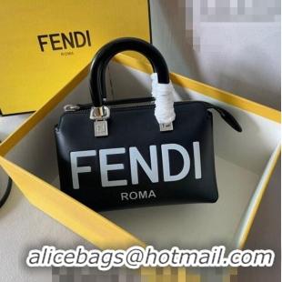 New Fashion Fendi By The Way Leather Mini Boston Bag F0072 Black/White 2023