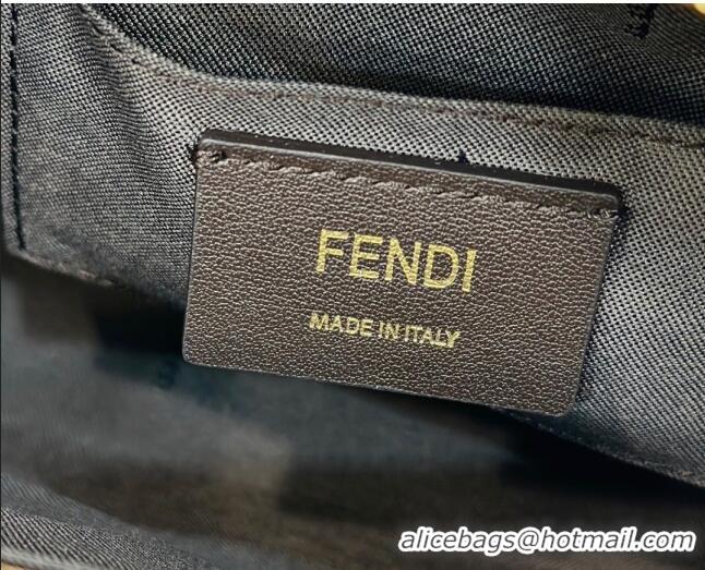 Super Quality Fendi By The Way Mini Boston Bag in FF Fabric 0630 Brown 2023