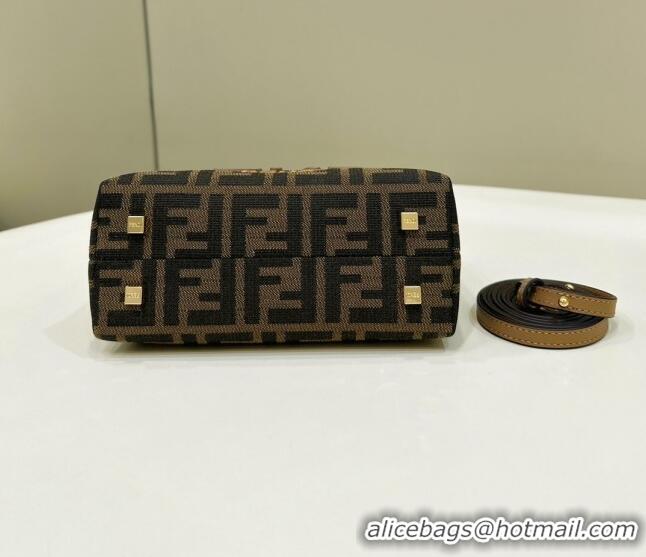 Super Quality Fendi By The Way Mini Boston Bag in FF Fabric 0630 Brown 2023