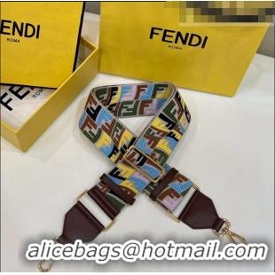 Good Product Fendi Vertical Strap You Shoulder Strap with FF embroidery 911 Multicolor 2023