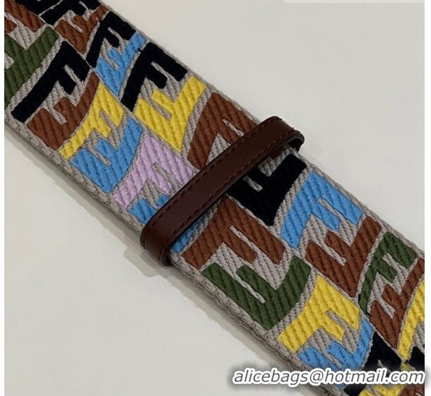 Good Product Fendi Vertical Strap You Shoulder Strap with FF embroidery 911 Multicolor 2023