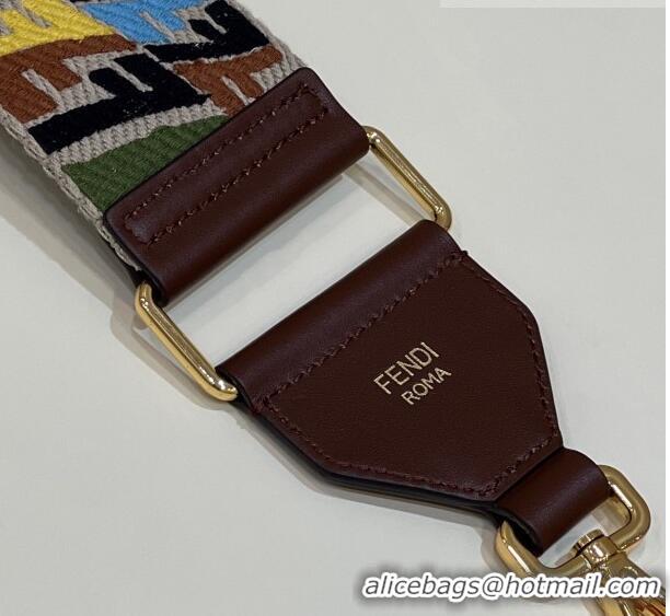 Good Product Fendi Vertical Strap You Shoulder Strap with FF embroidery 911 Multicolor 2023