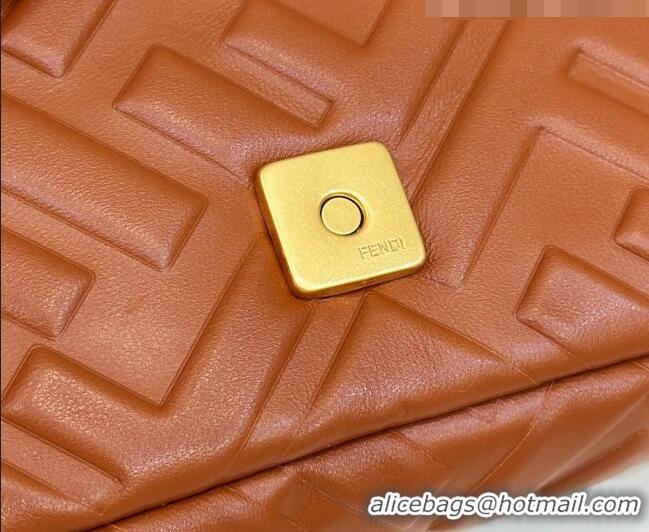 Top Quality Cheap Fendi Baguette Mini Nappa Leather Bag 0135AS Caramel Brown 2023