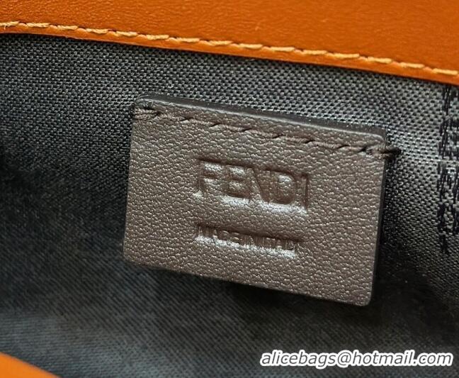 Top Quality Cheap Fendi Baguette Mini Nappa Leather Bag 0135AS Caramel Brown 2023