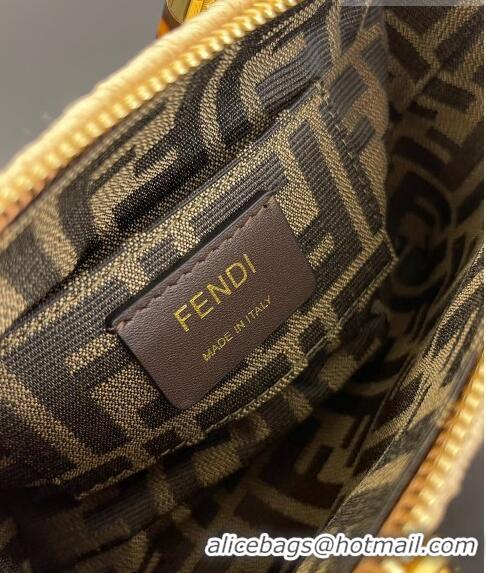 Good Looking Fendi By The Way Mini Boston Bag in Raffia Straw BF7118 eige/Brown 2023