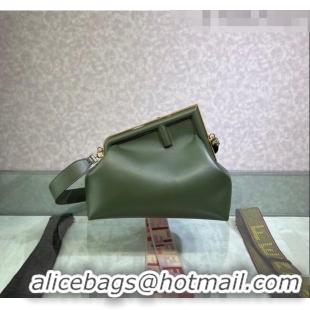 Hot Sell Cheap Fendi First Medium Leather Bag 128L Green 2023