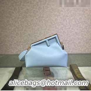 Luxurious Best Fendi First Medium Leather Bag 128L Light Blue 2023