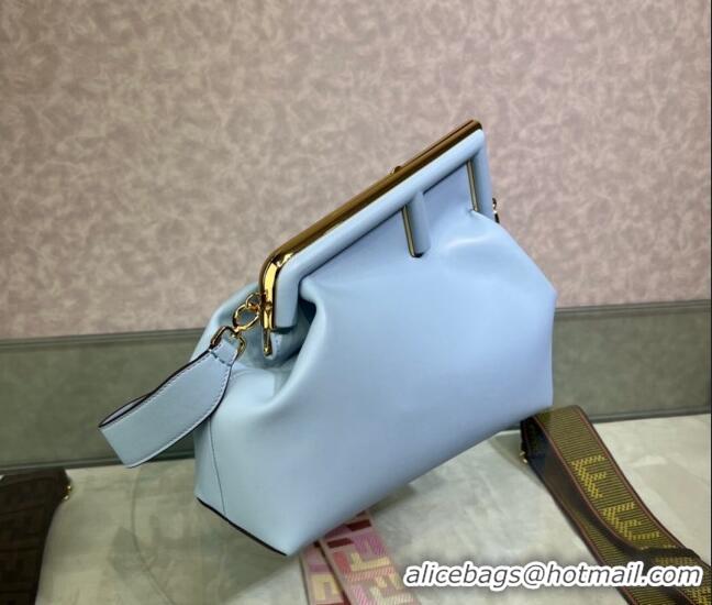 Luxurious Best Fendi First Medium Leather Bag 128L Light Blue 2023