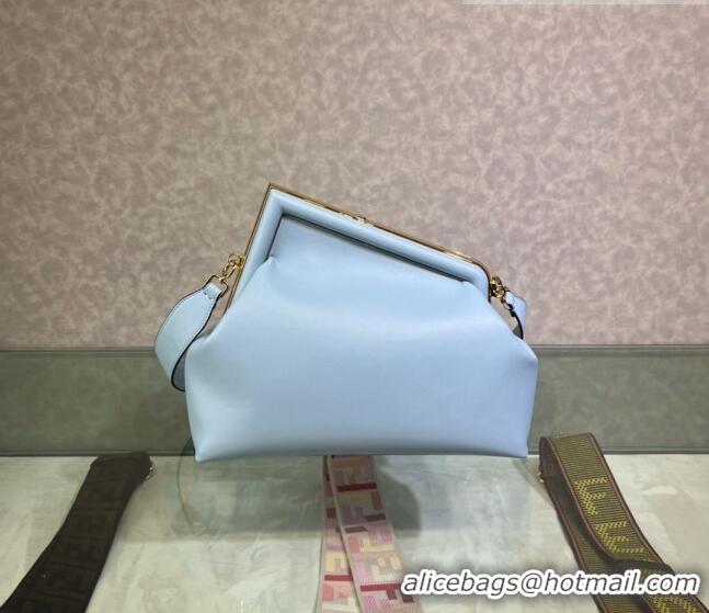 Luxurious Best Fendi First Medium Leather Bag 128L Light Blue 2023