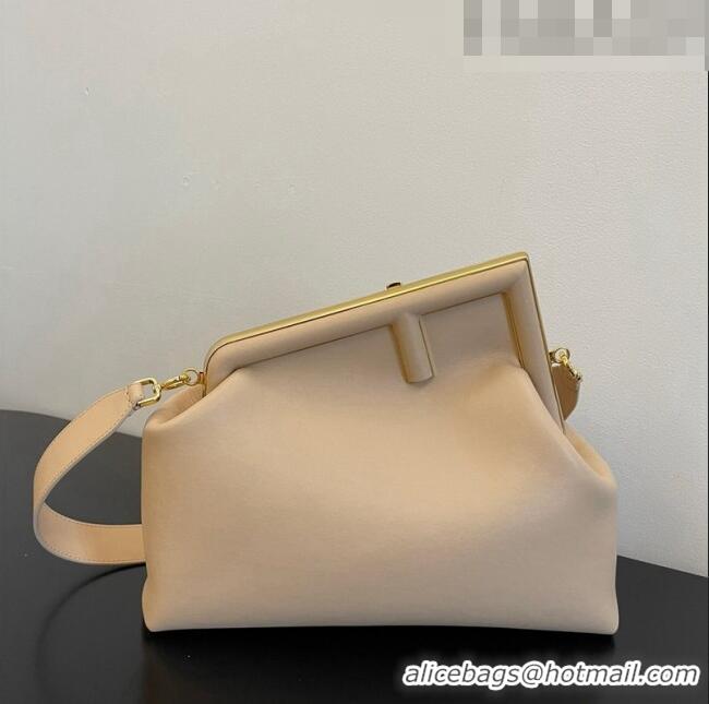 Good Quality Fendi First Medium Leather Bag 128L Nude 2023